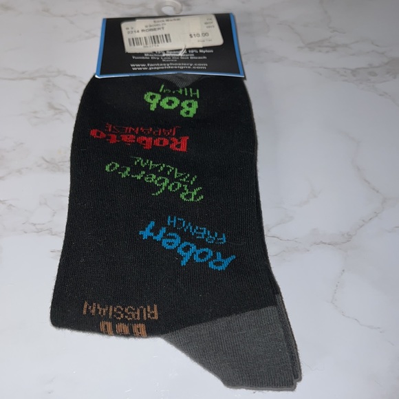 Name Socks “Robert Pick Up Your Socks” LoL,  You’ll  know they’re his! sz 10-14 - Picture 3 of 6